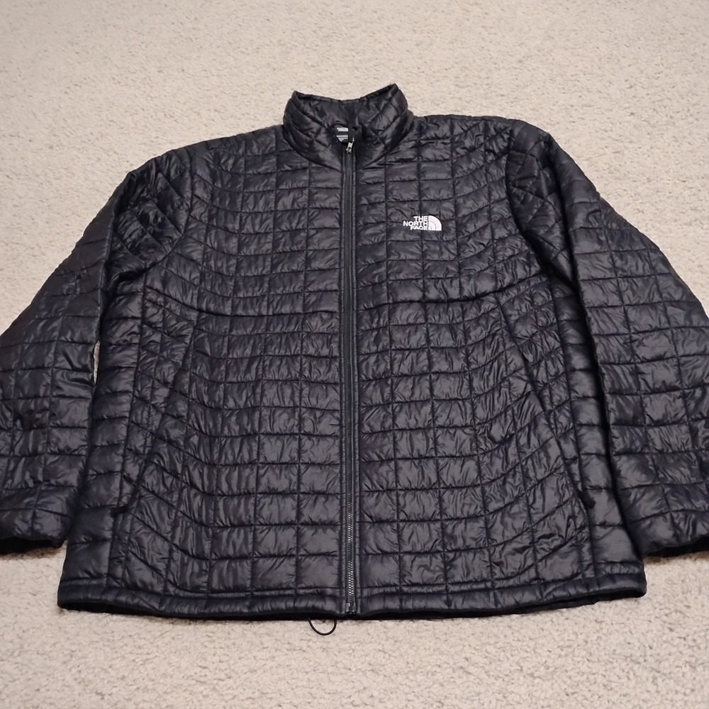 The North Face Jacket Mens 2XL Thermoball Eco Black Puffer Quilted Hiking Pack